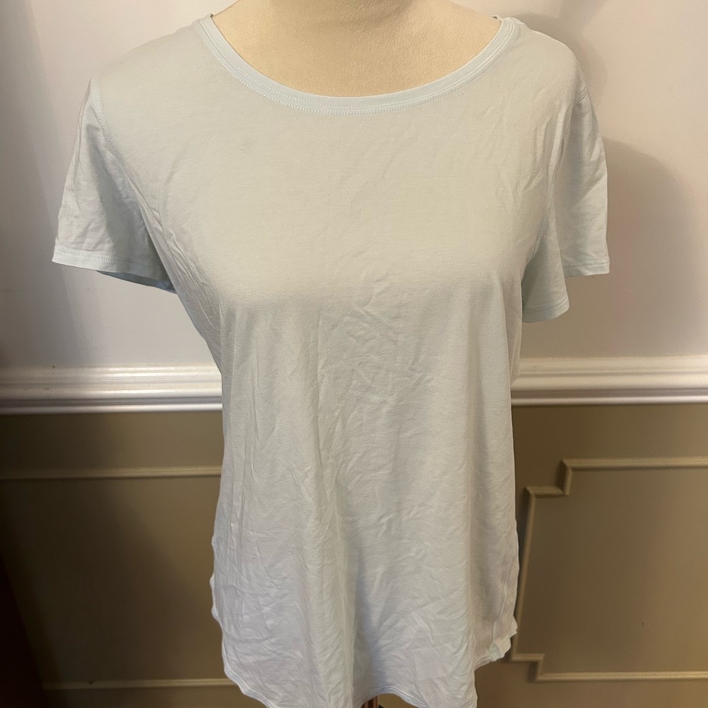 lululemon athletica Light Blue Short Sleeve Tee